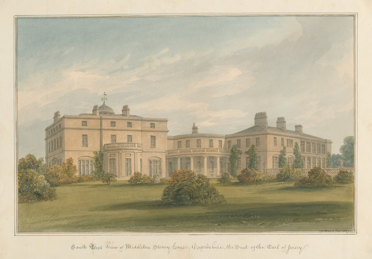 Oxfordshire - Middleton Stoney House, 1827 av John Buckler