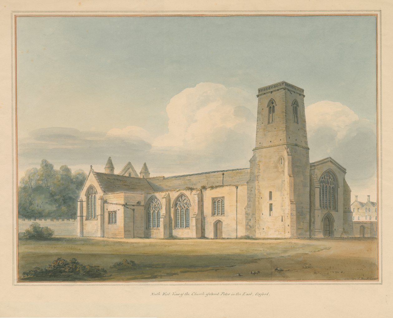 Oxfordshire – Oxford – St. Peter i østkirken, 1803 av John Buckler