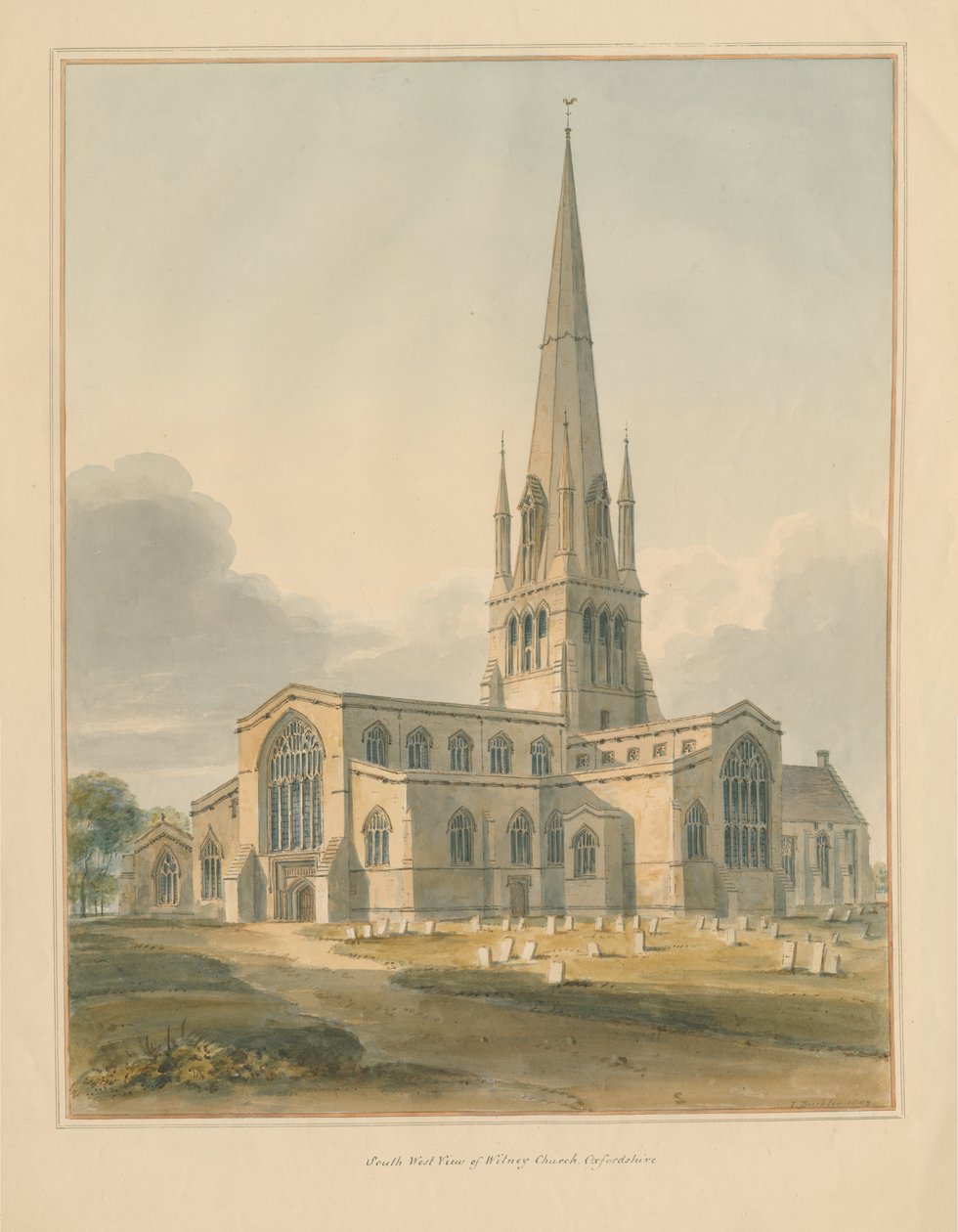 Oxfordshire - Witney kirke av John Buckler