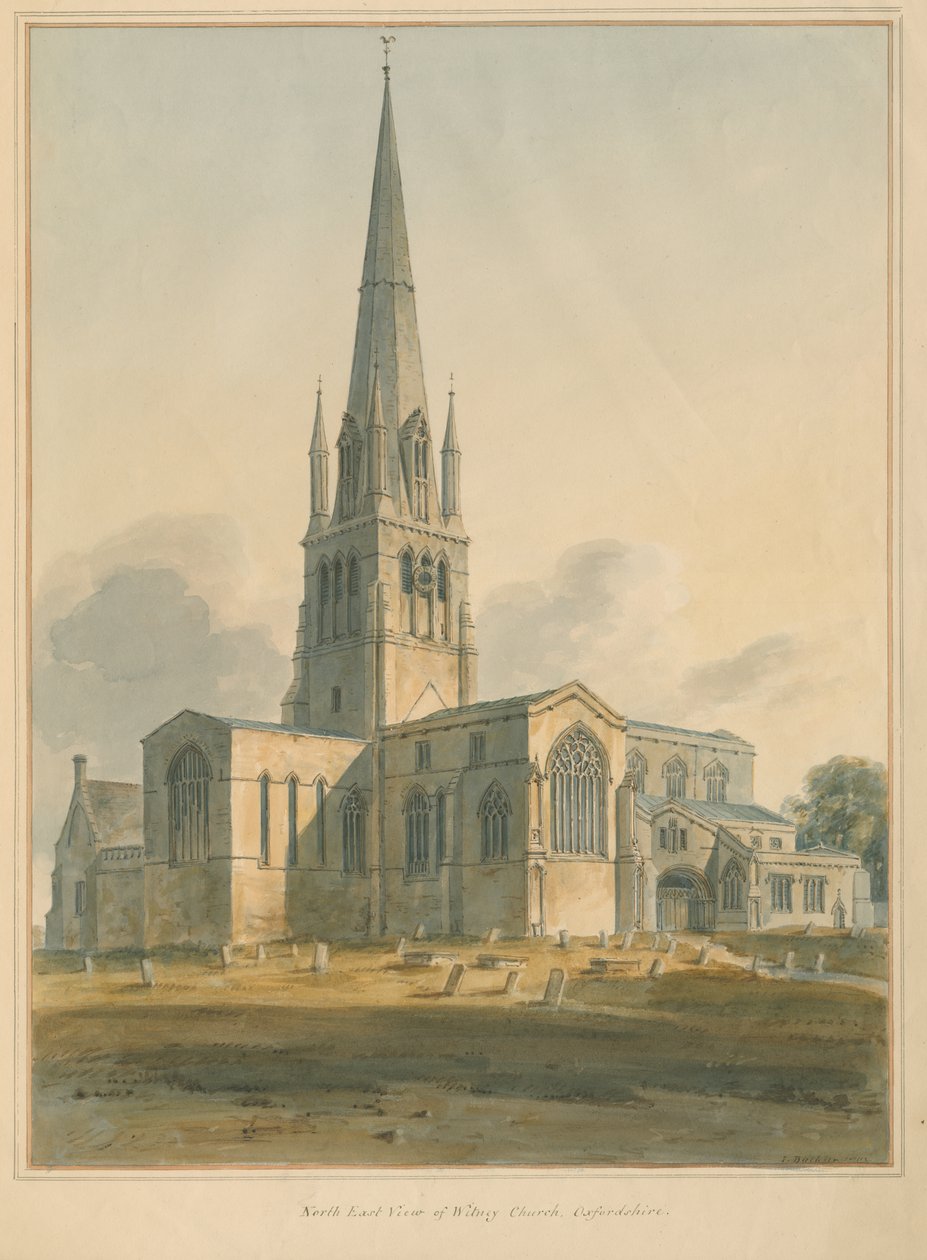 Oxfordshire - Witney Church, 1802 av John Buckler