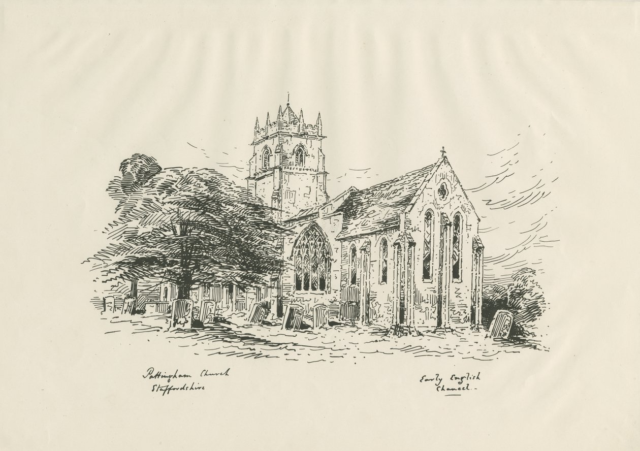 Pattingham Church: ?zincograph, nd [?19th cent] (trykk) av John Buckler