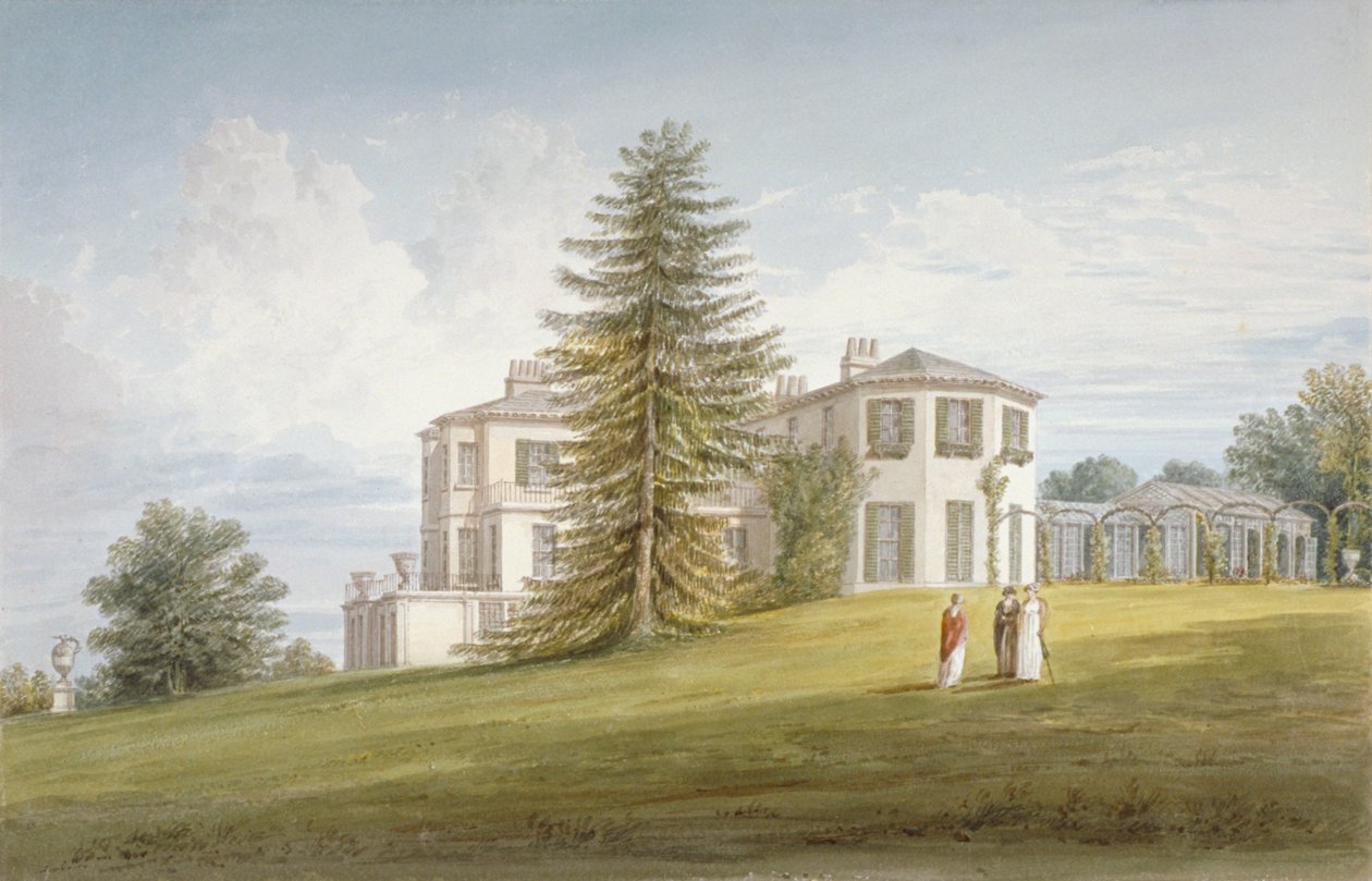 Sør-vest utsikt over Bromley Hill, Bromley, Kent, 1815 av John Buckler