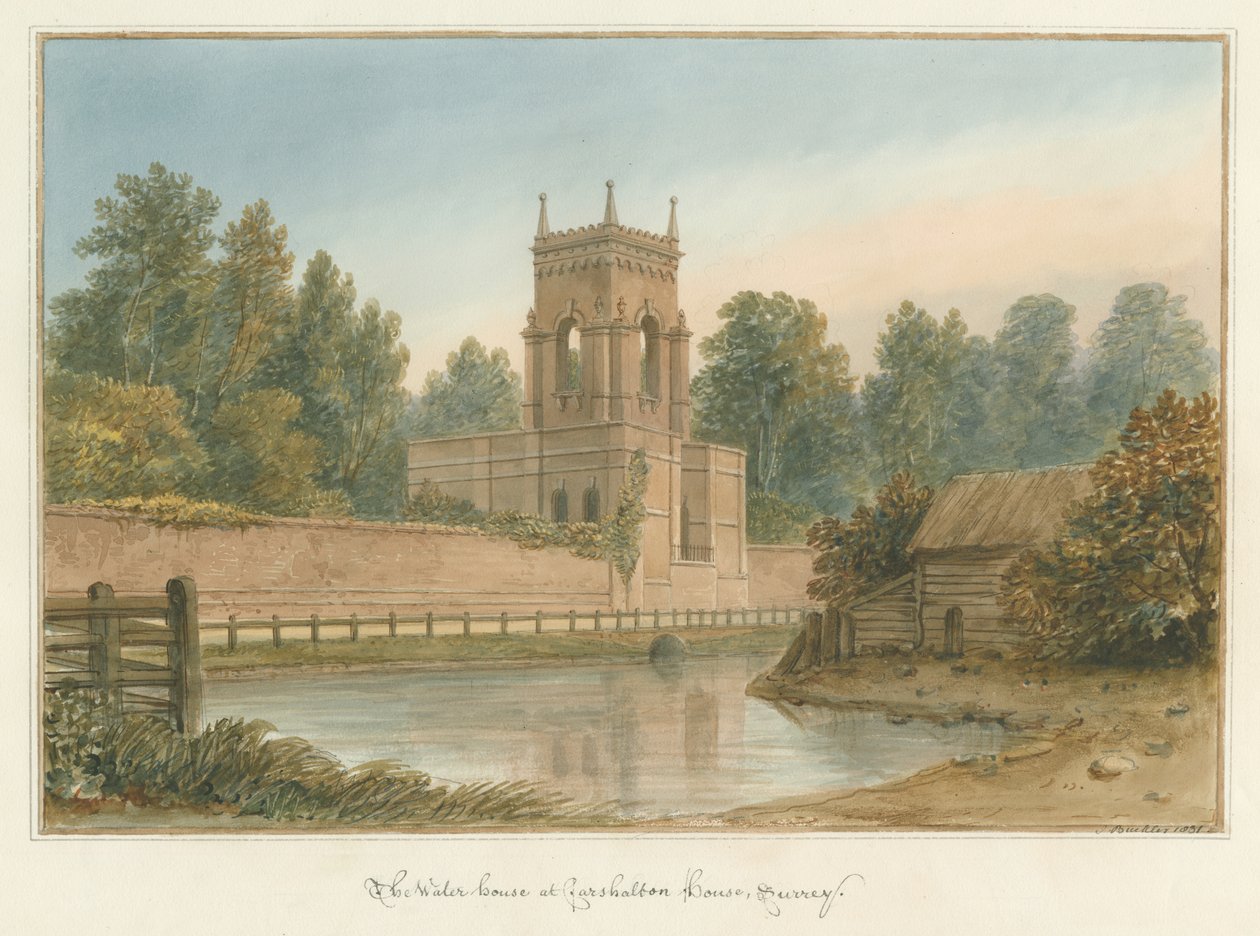 Surrey - Carshalton House - The Water House av John Buckler