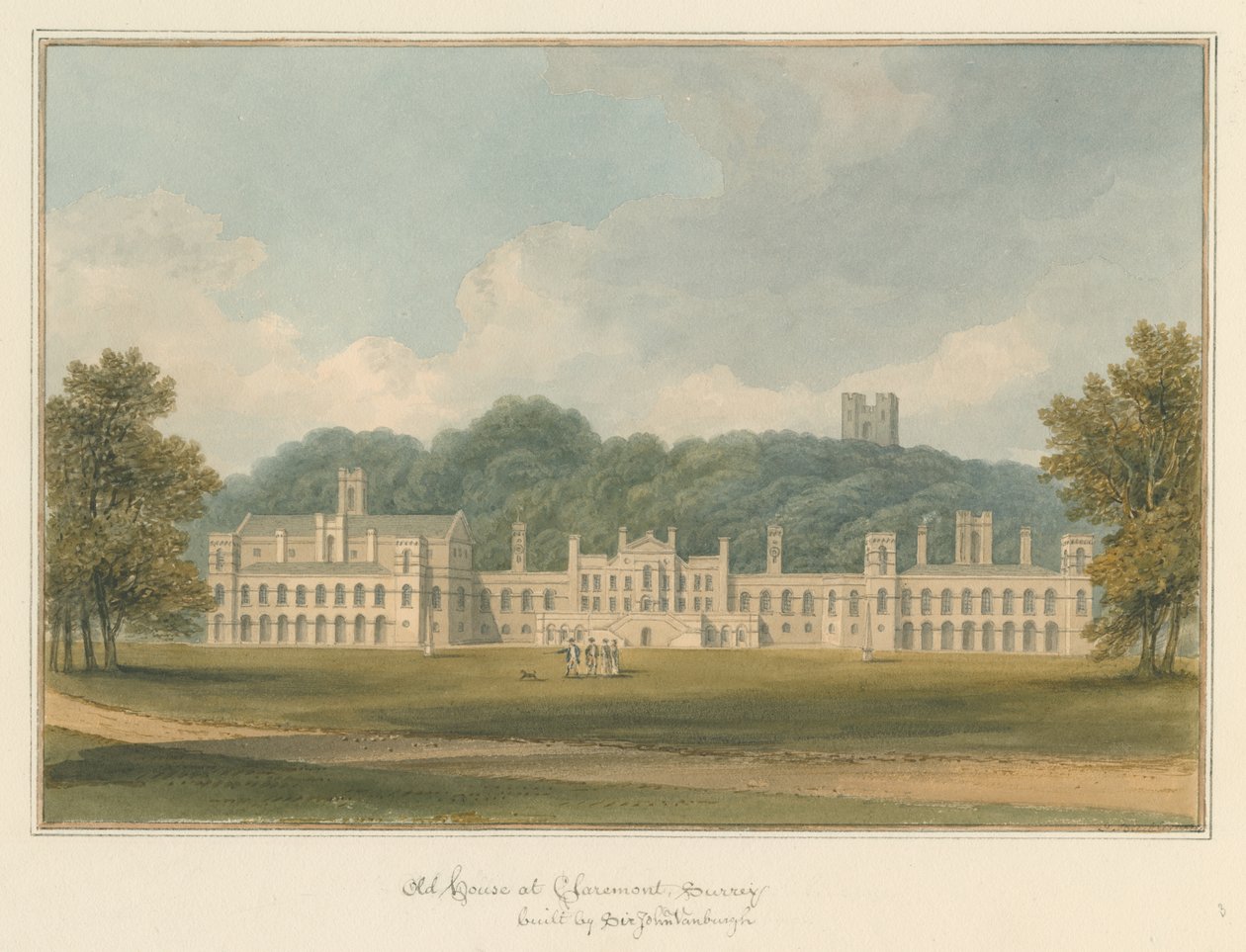 Surrey - Claremont - Old House, 1824 av John Buckler