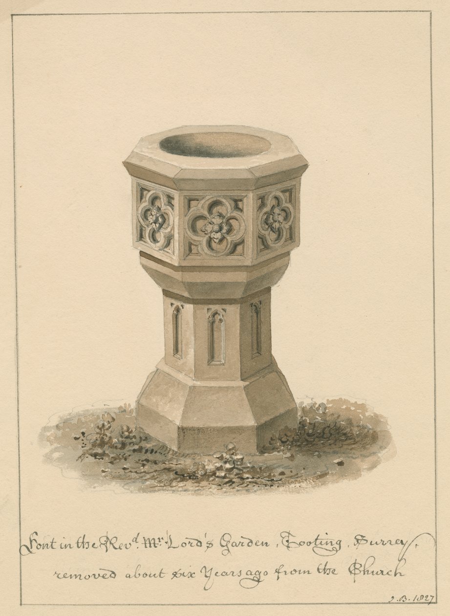 Surrey - Tooting - Font i Revd. Mr. Lord