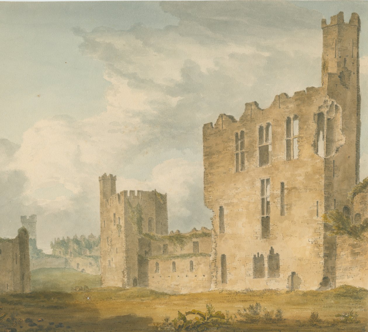 Wales - Carnarvonshire - Conway Castle, 1800 av John Buckler