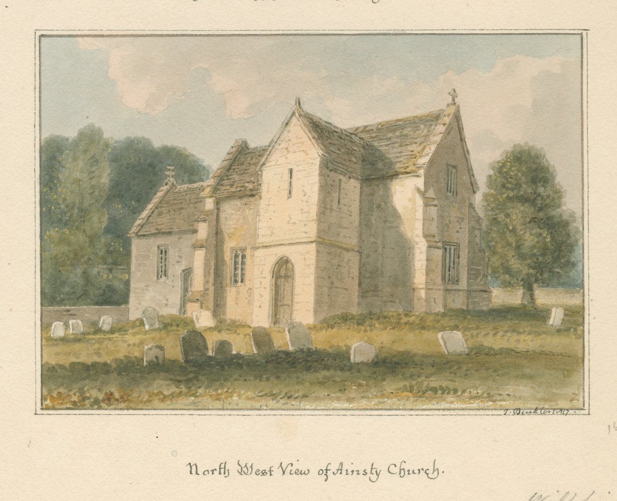 Wiltshire - Ansty - kirke, 1817 av John Buckler