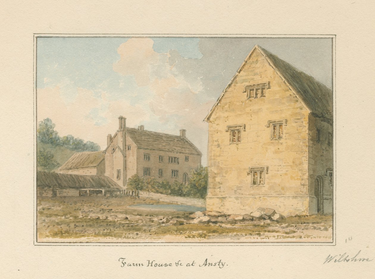 Wiltshire - Ansty - Farm House, 1817 av John Buckler
