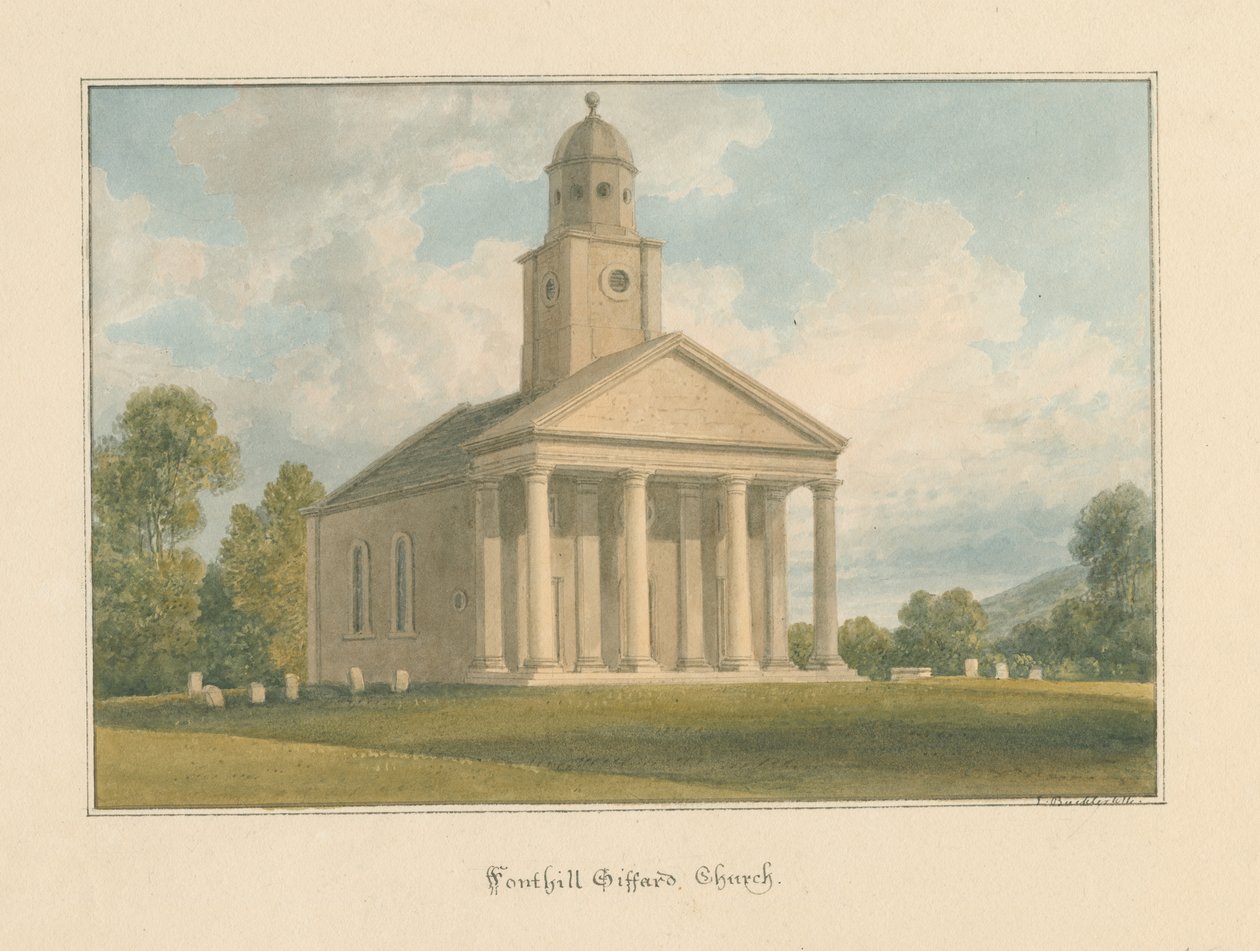 Wiltshire - Fonthill Giffard Church, 1811 av John Buckler