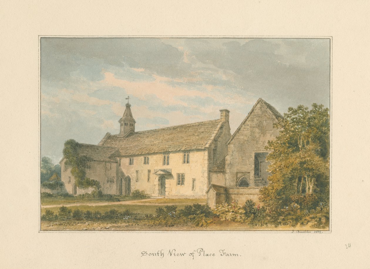 Wiltshire - Place Farm, 1812 av John Buckler