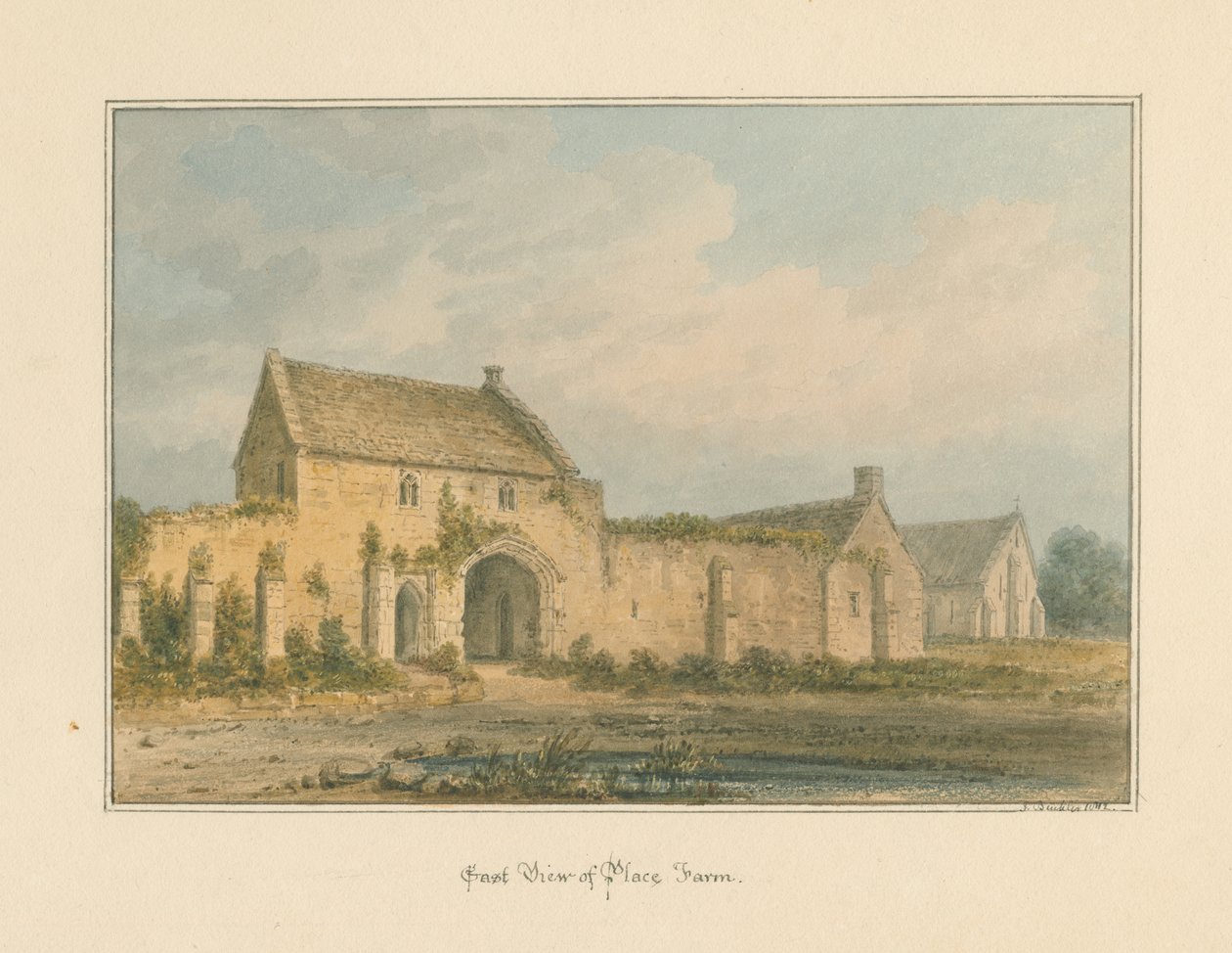 Wiltshire - Place Farm, 1812 av John Buckler