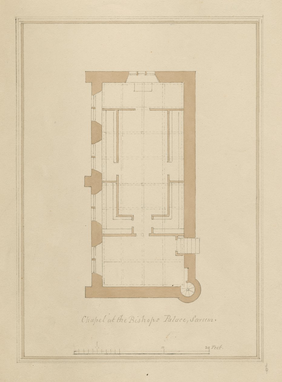 Wiltshire - Sarum - Plan over Bishop