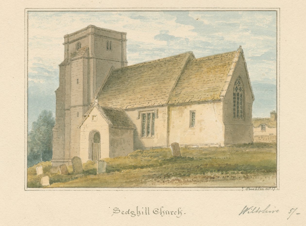 Wiltshire - Sedgehill Church, 1817 av John Buckler