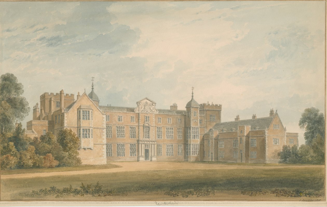 Yorkshire - Burton-stallen, 1818 av John Buckler