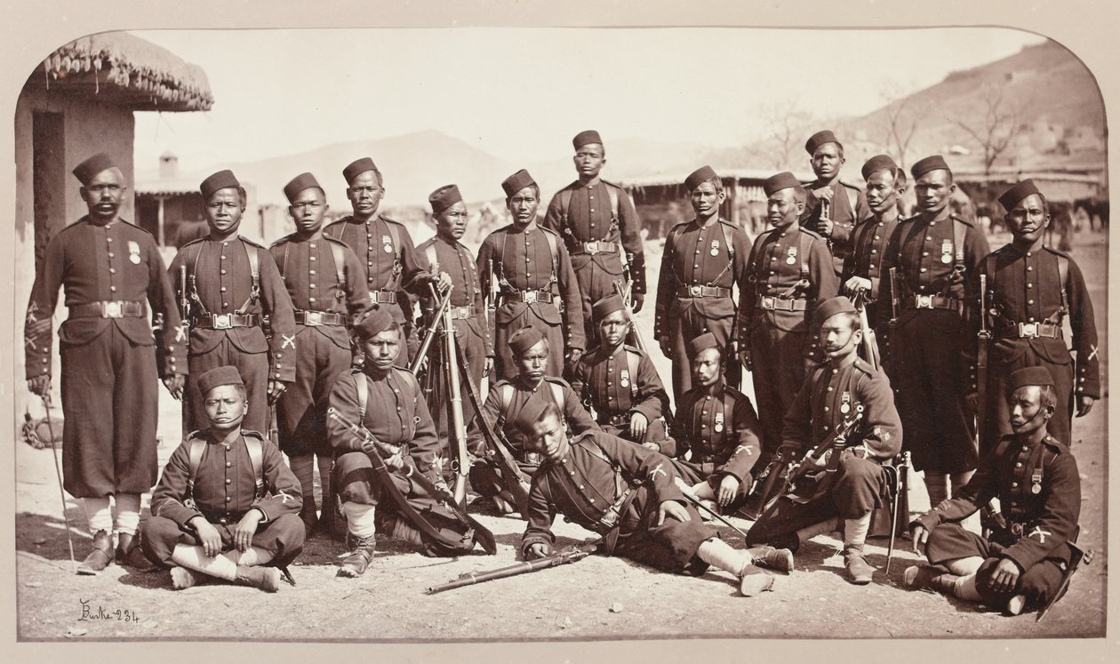 Fjerde Goorkha-regiments bajonettlag, 1878 av John Burke