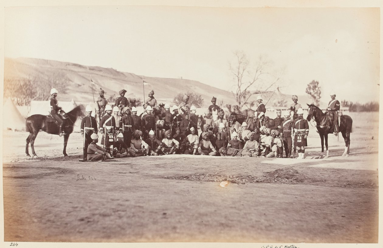 ?Assisterende generaladjutant med prost-marskalk og stab?, 1879 ca. av John Burke