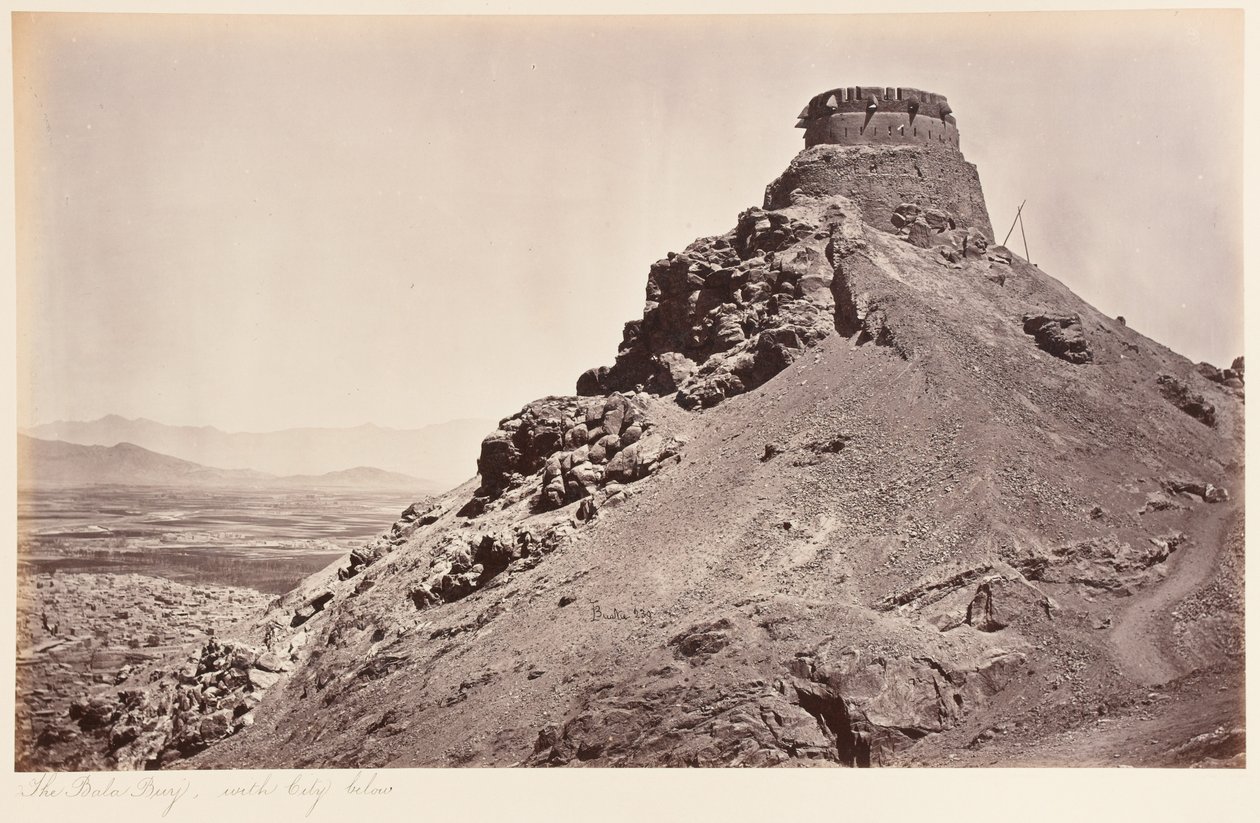 Panorama av Kabul sett fra Bala Burj, 1879 av John Burke