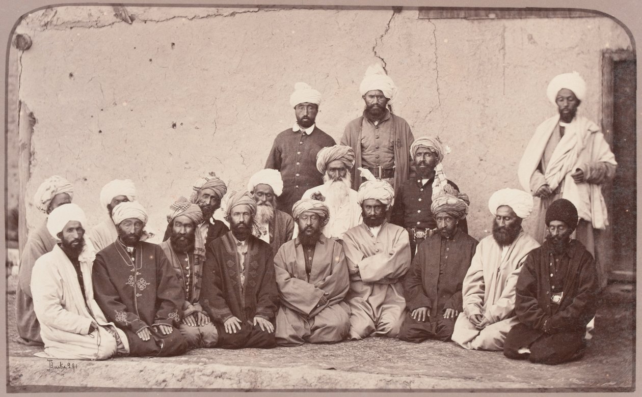 Sirdar Habeeboolah [sic] Gilzai og andre khaner, 1879 av John Burke