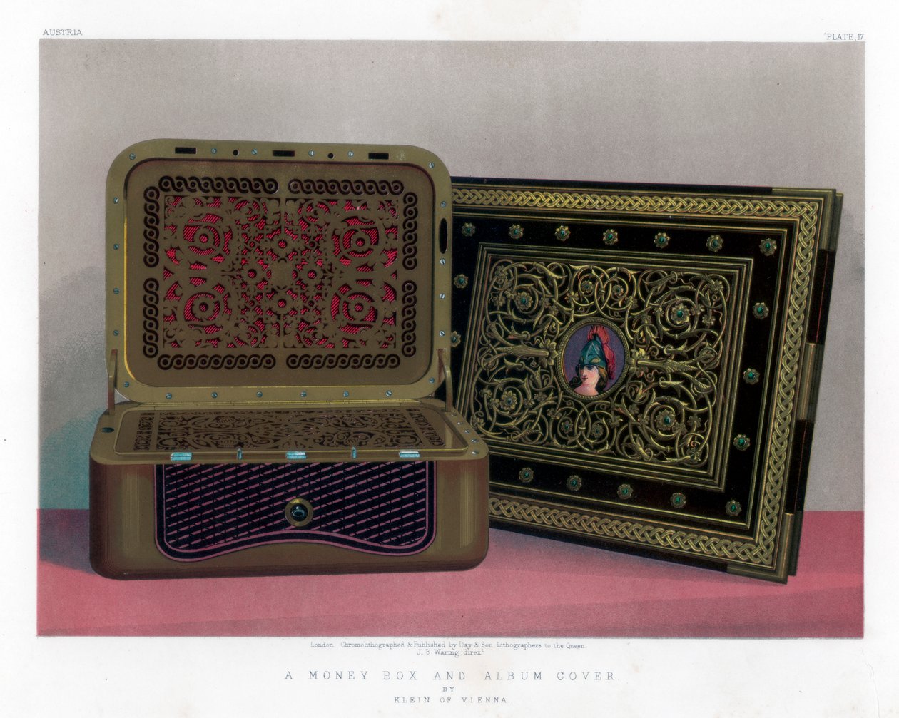 A Money Box and Album Cover, 1800-tallet. av John Burley Waring