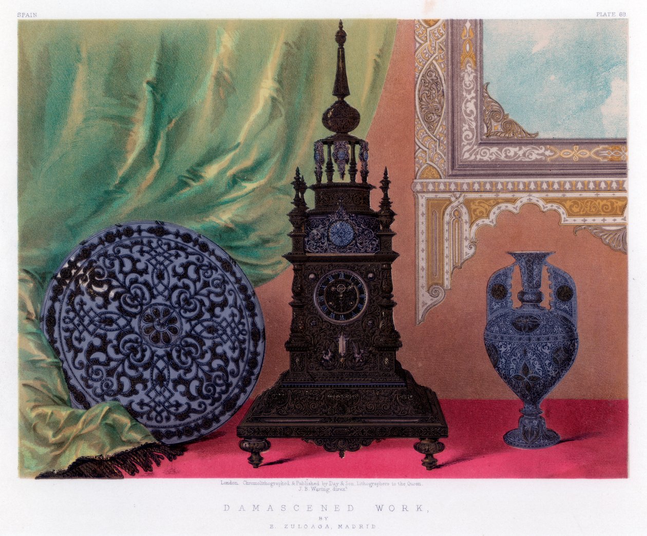 Damascenert verk, 1800-tallet. av John Burley Waring