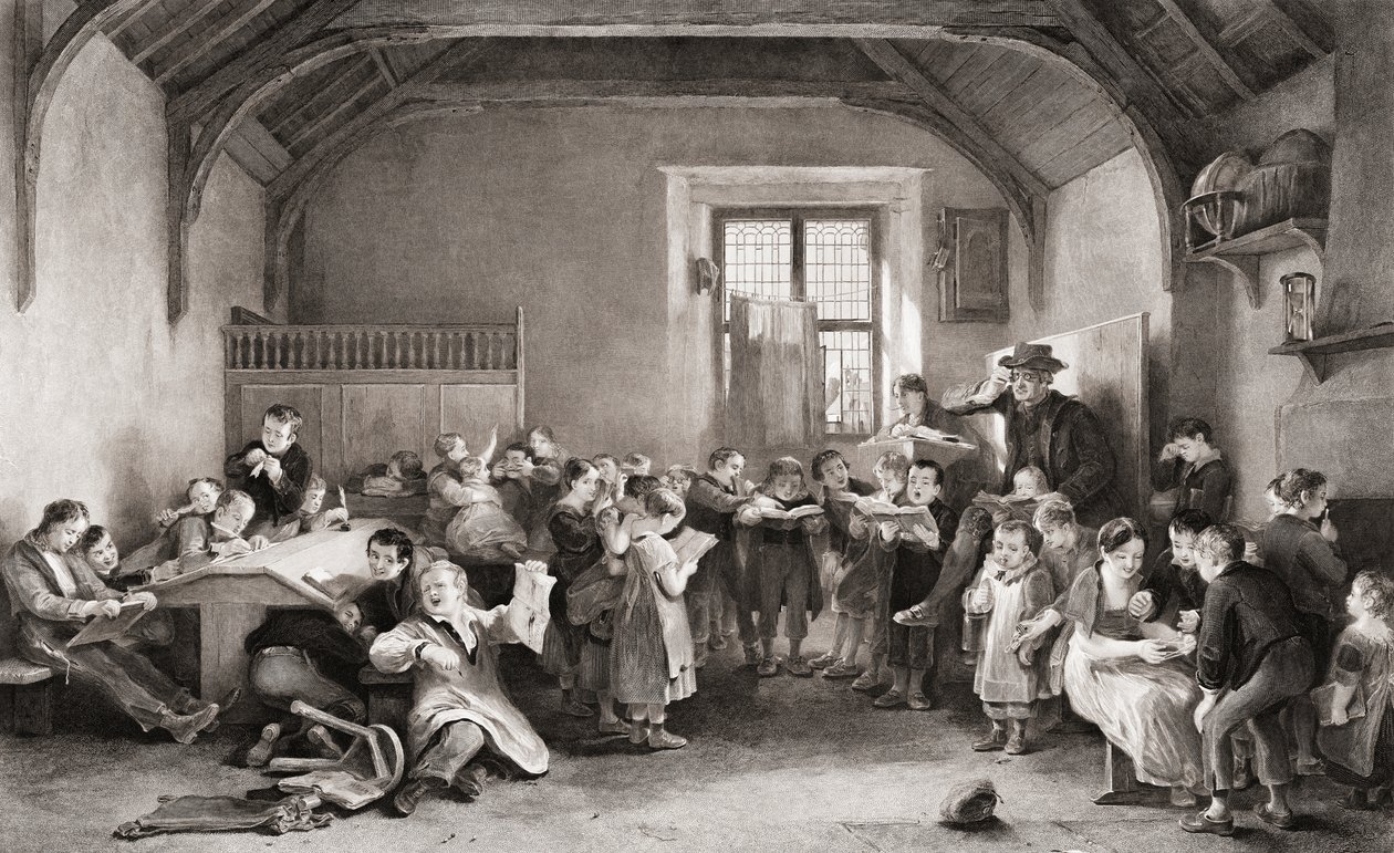 Skolen. 1800-tallet. av John Burnet