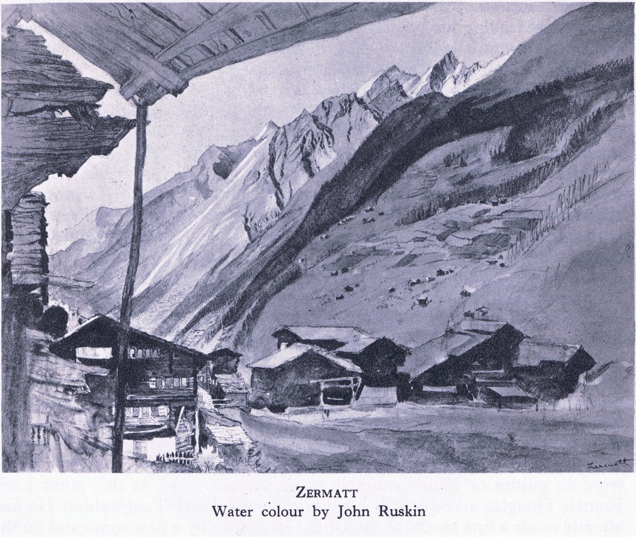 Zermatt, fra British Adventure utgitt av Collins, 1947 av John Bushin