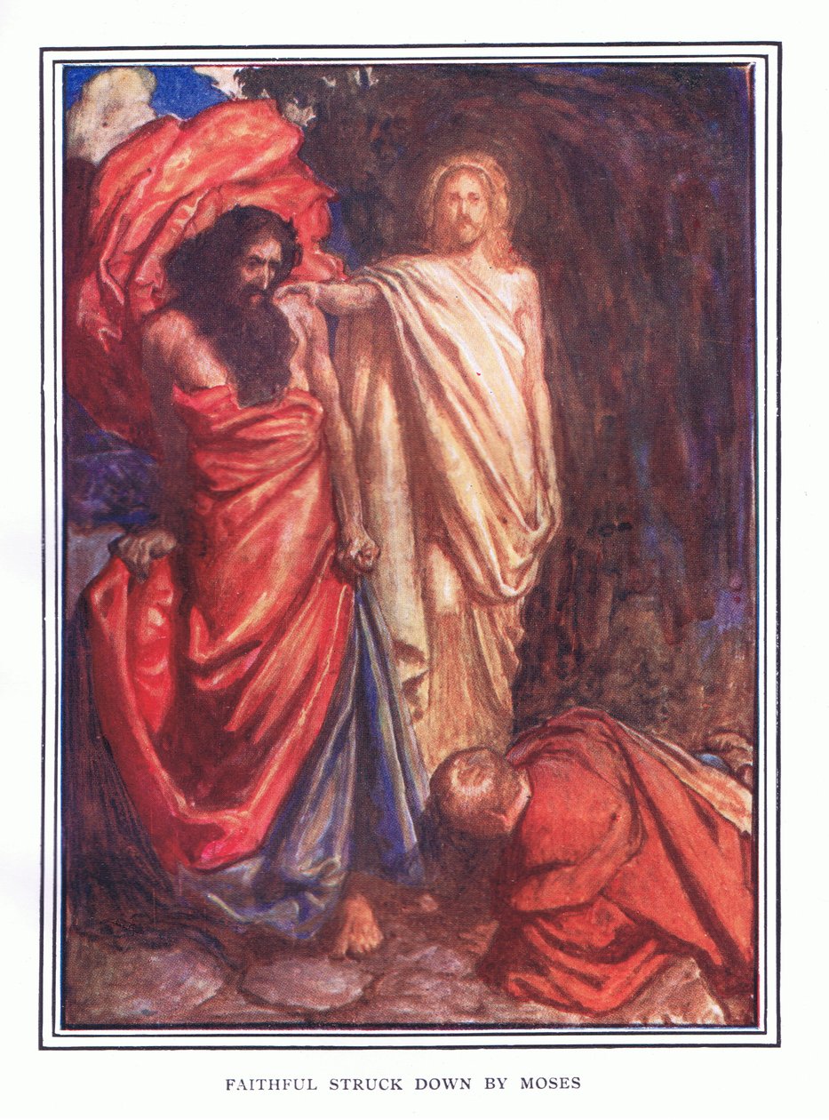 Trofaste slått ned av Moses av John Byam Liston Shaw