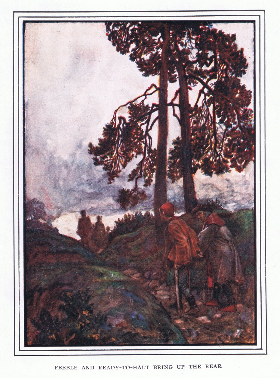 Feeble og Les y for å stoppe bringer opp baksiden av John Byam Liston Shaw