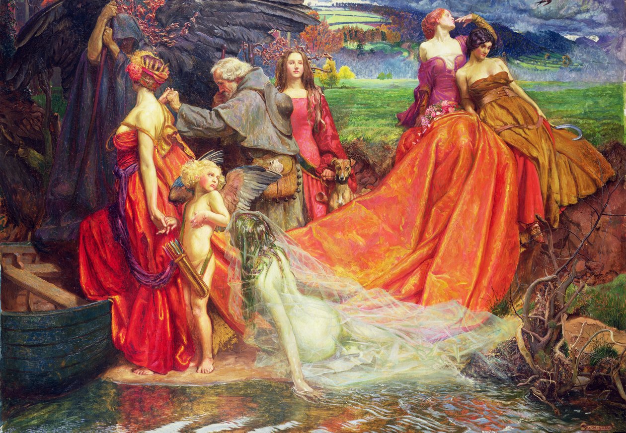 Nå er det Pilegrimsårsmessen Høstens Charge av John Byam Liston Shaw