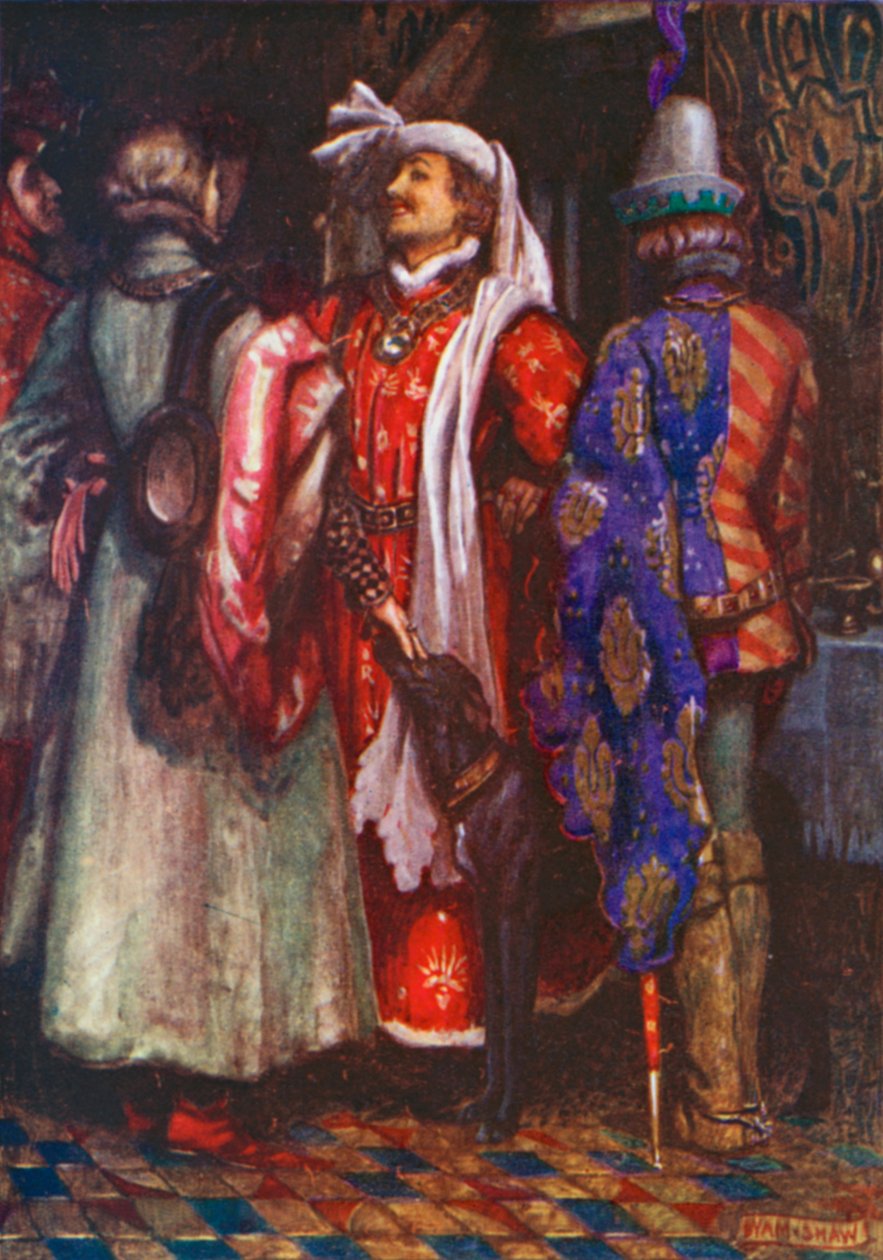 «Måtte Gud at vi må skynde oss og komme for sent!» Richard II – Akt I, scene 4 (fargelitografi) av John Byam Liston Shaw