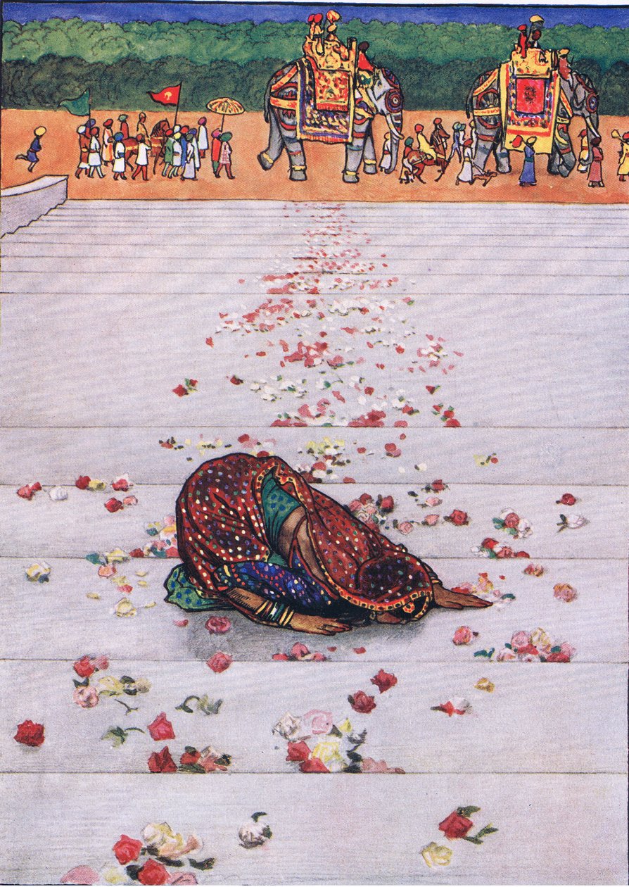 Sang om den hengivne slaven, illustrasjon fra "The Garden of Kama av John Byam Liston Shaw