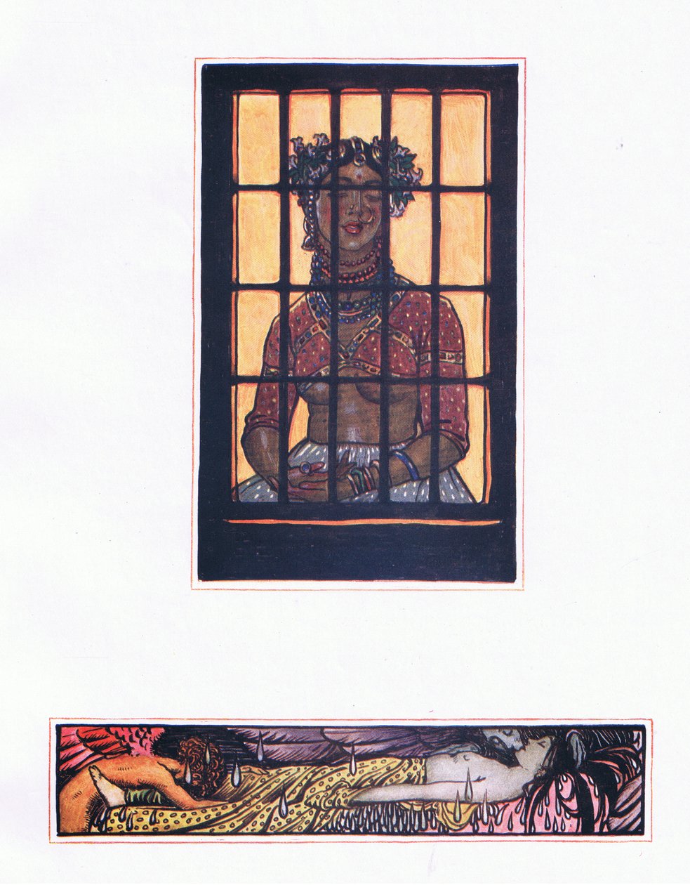 Historien om Lilavanti, illustrasjon fra The Garden of Kama (og andre tekster fra India), 1920 av John Byam Liston Shaw