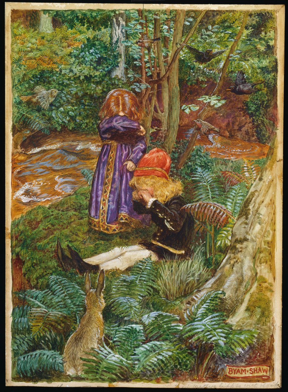 De satte seg ned og gråt av John Byam Liston Shaw