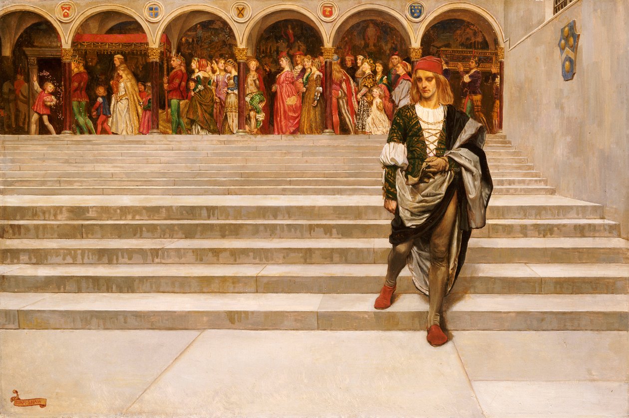 Dette er et hjerte dronningen støttet seg på av John Byam Liston Shaw