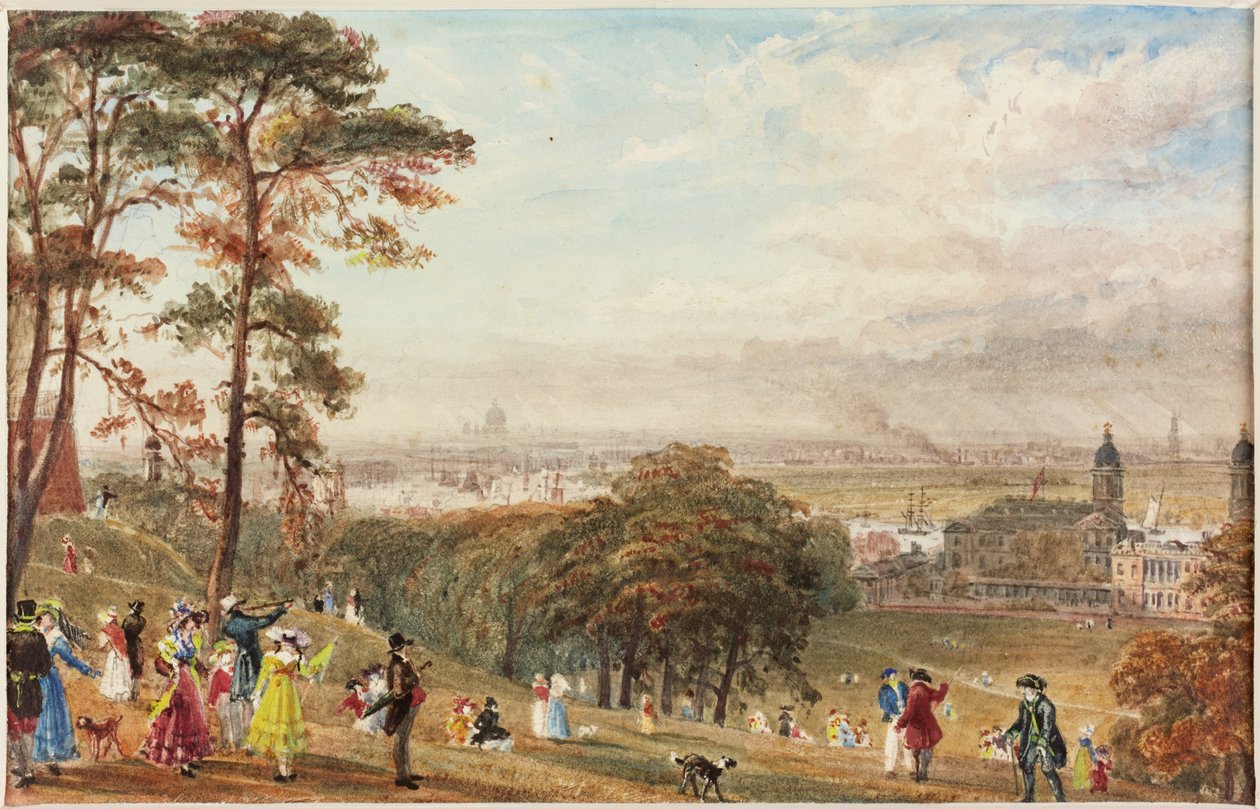 London fra Greenwich av John Byrne