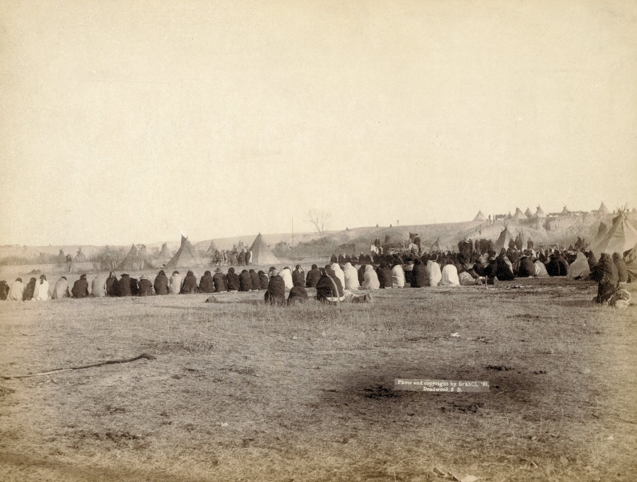 Indian Council i fiendtlig leir, 1891 av John C. H. Grabill
