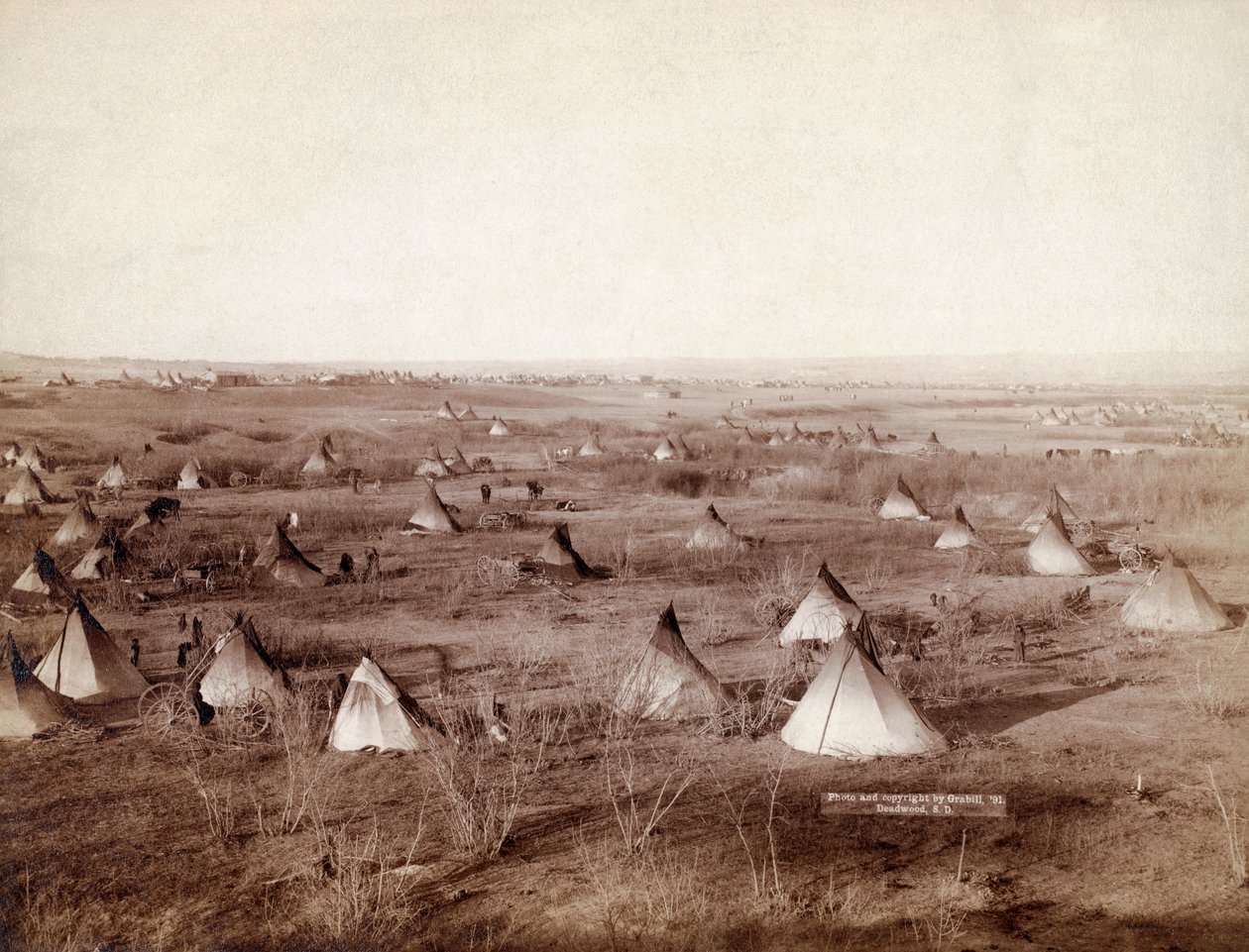 Lakota Tribal Village i 1891 av John Grabill av John C. H. Grabill