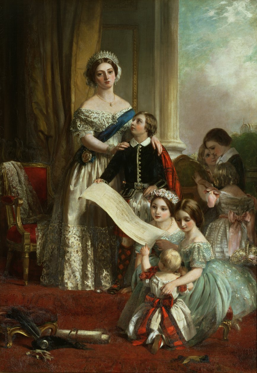 Dronning Victoria og hennes barn av John Callcott Horsley