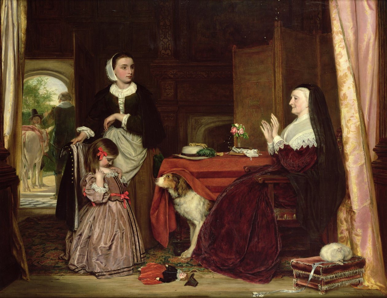 Den nye kjolen, 1865 av John Callcott Horsley