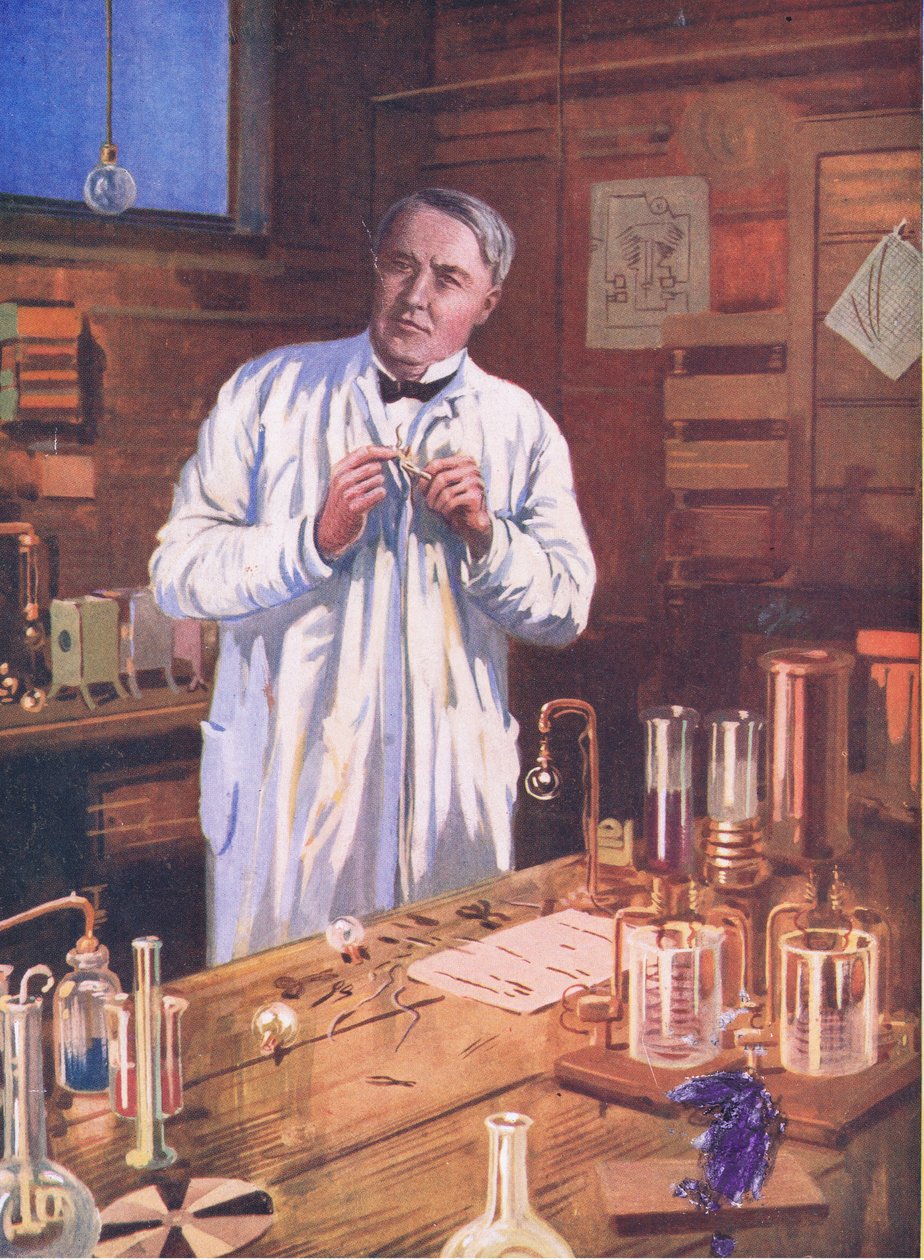 Edison: Oppfinnelsens veiviser, illustrasjon fra Cassells Romance of Famous Lives