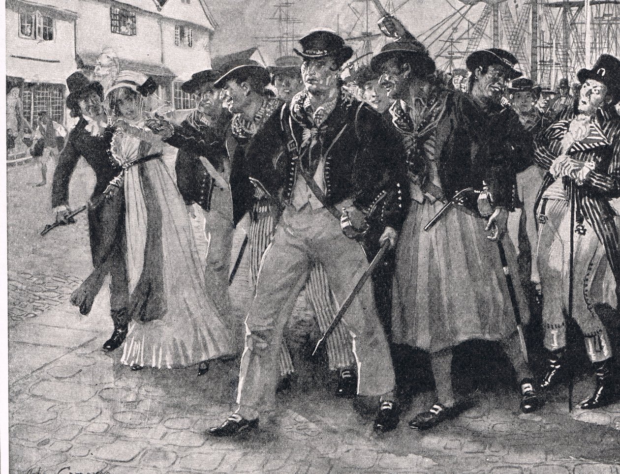 Naval Mutineers Ashore, illustrasjon fra 