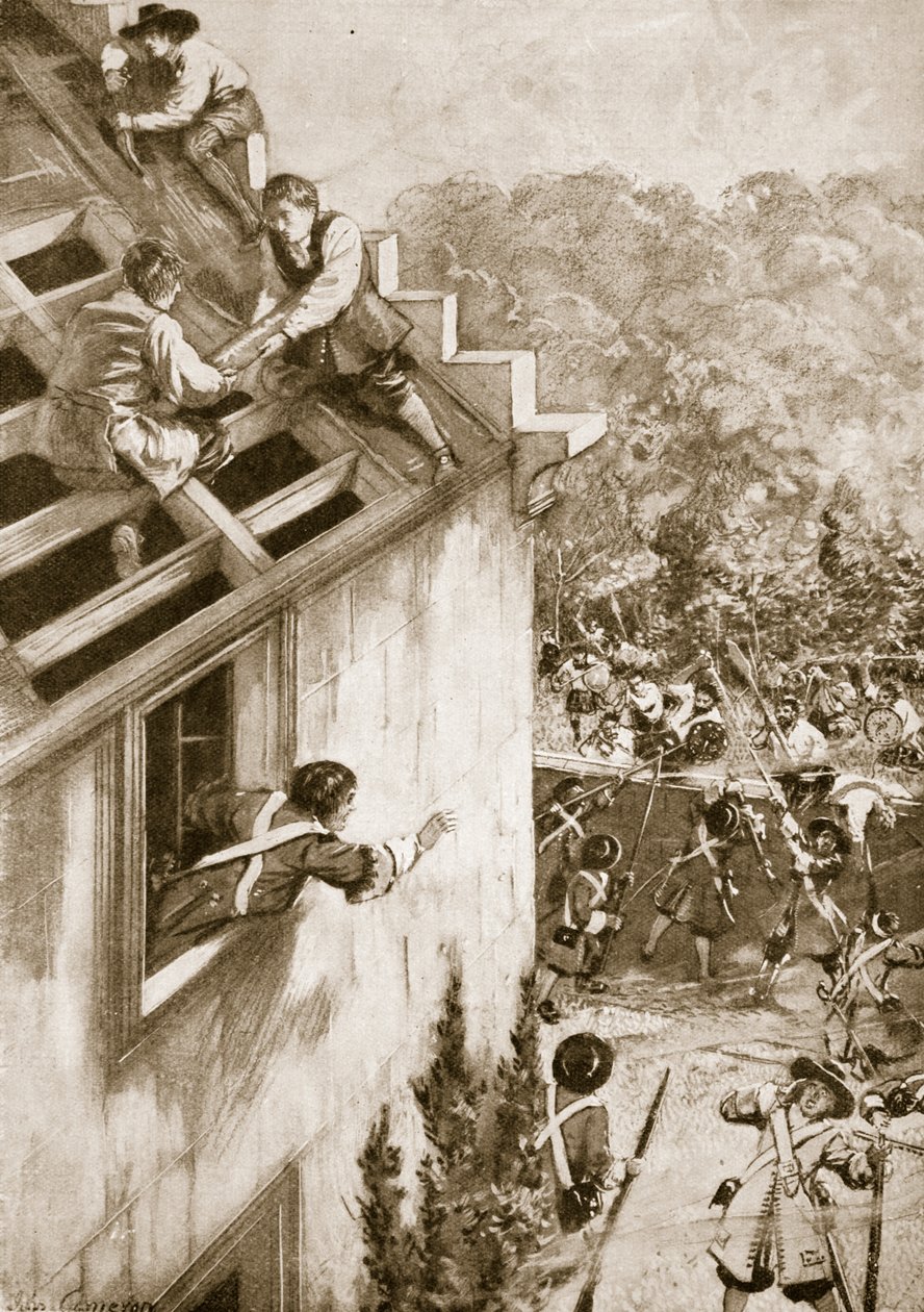 Angrepet av Dunkeld, 21. august 1689 (litho) av John Cameron