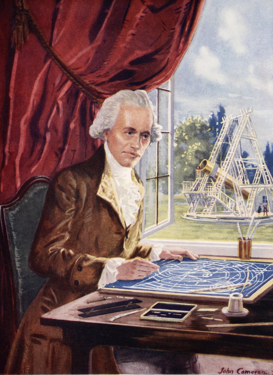William Herschel på jobb ved Observatory House, Slough av John Cameron