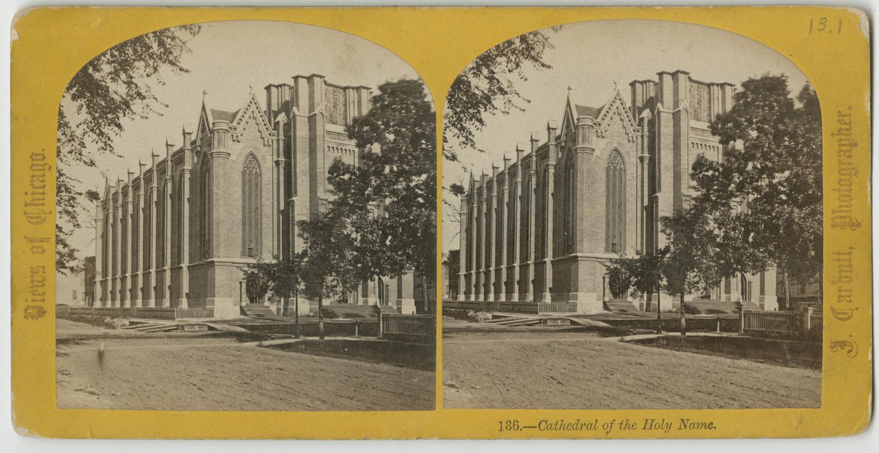 Cathedral of the Holy Name, Chicago, ca. 1870 av John Carbutt