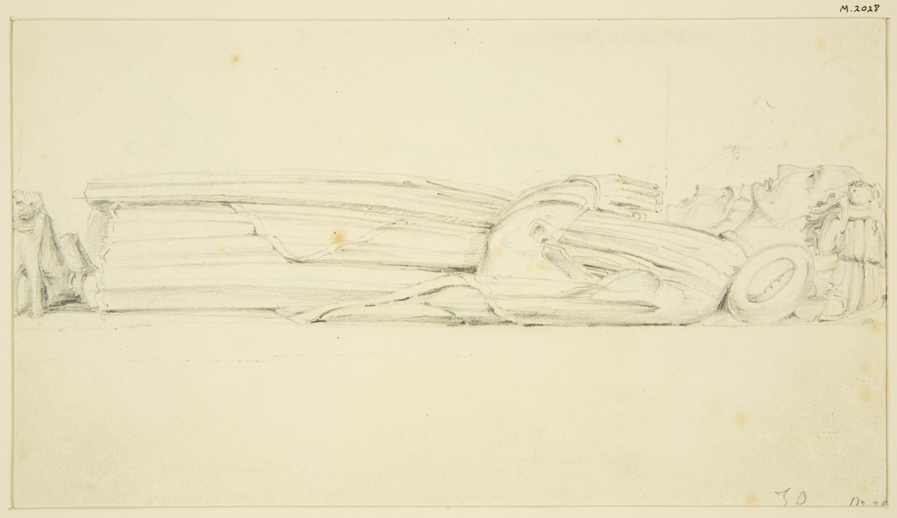 Billedet av William Canynges i St Mary Redcliffe (og det andre bildet på baksiden) (blyant og akvarell på papir) av John Carter