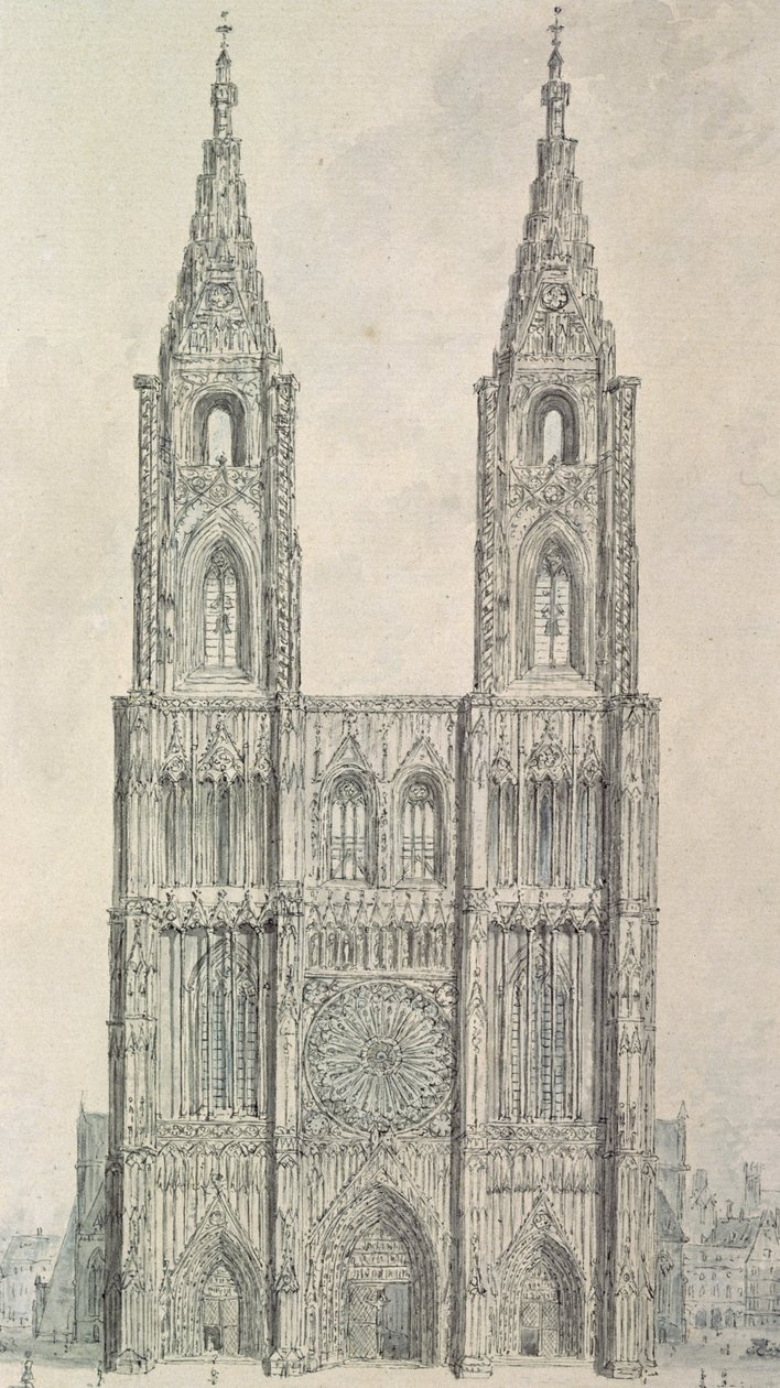 Vestfronten av Strasbourg katedral av John Carter
