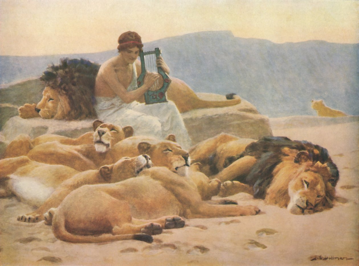 Orpheus and His Lute, slutten av 1800-begynnelsen av det 20. århundre, 1914. av John Charles Dollman