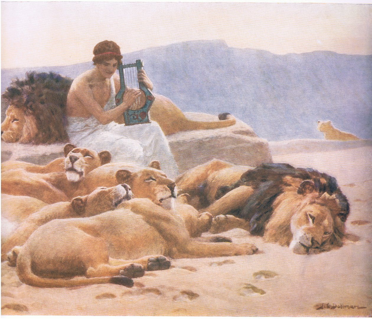 Orpheus og hans lut, Bibbys Annual, 1916-17 av John Charles Dollman