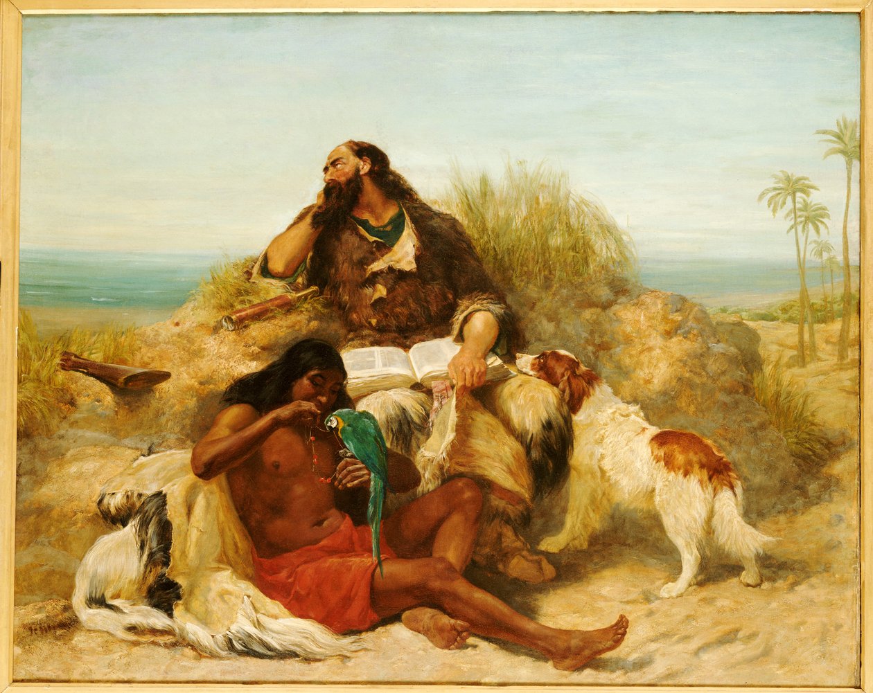 Robinson Crusoe og hans mann fredag av John Charles Dollman