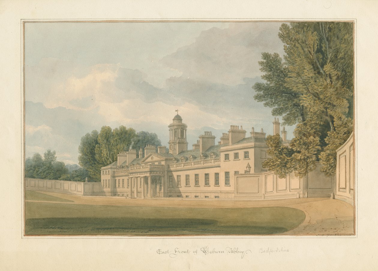 Bedfordshire - Woburn Abbey, 1824 av John Chessell Buckler